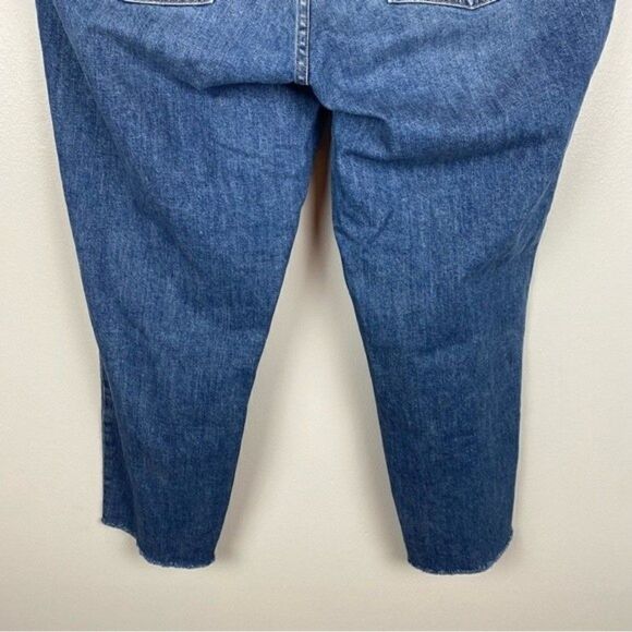 Everlane Plus Curvy Cheeky Straight Leg High Rise Jeans Raw Hem Size 35 NWOT - Picture 8 of 11